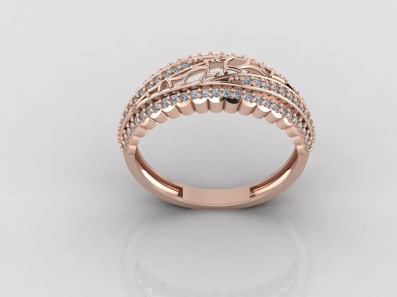 Women Ring Fancy Rings With Stone STL 3DM Render Printable 3D print model_0