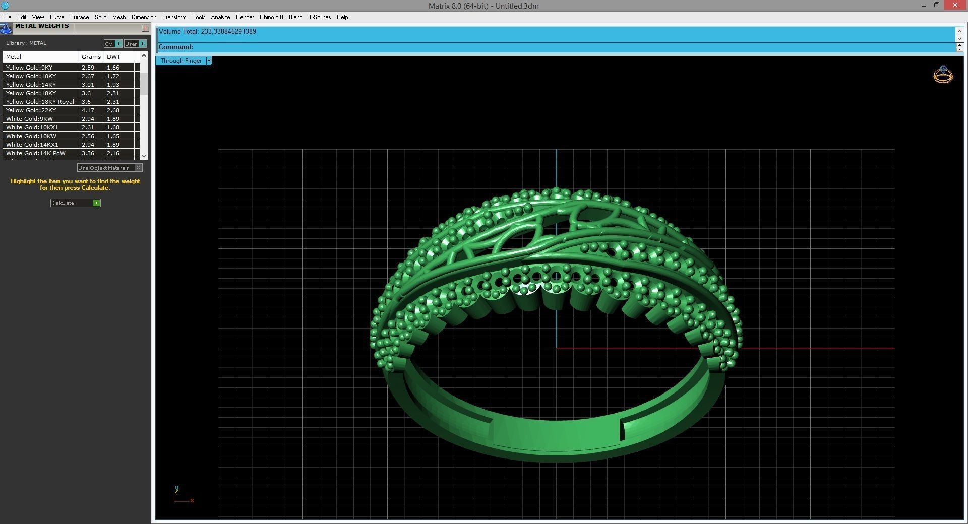 Women Ring Fancy Rings With Stone STL 3DM Render Printable 3D print model_7
