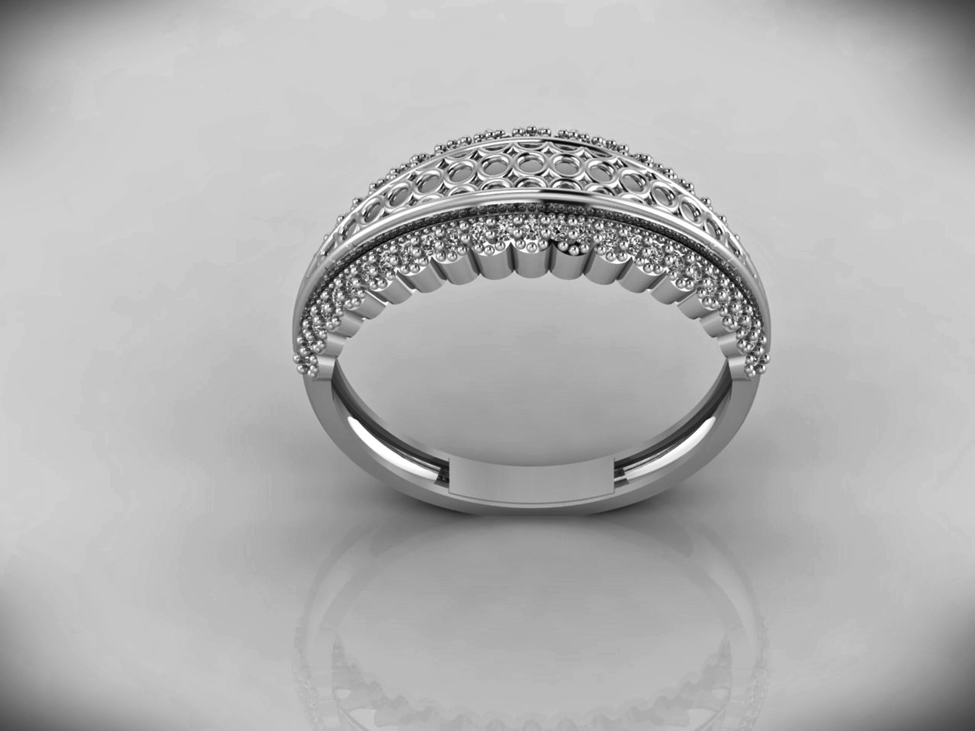 Women Ring Fancy Rings With Stone STL 3DM Render Printable 3D print model_5