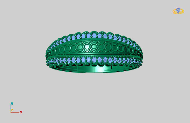 Women Ring Fancy Rings With Stone STL 3DM Render Printable 3D print model_2