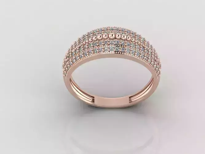 Women Ring Fancy Rings With Stone STL 3DM Render Printable