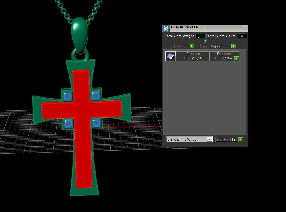 Model 341  Cross Pendant 3D print model_10
