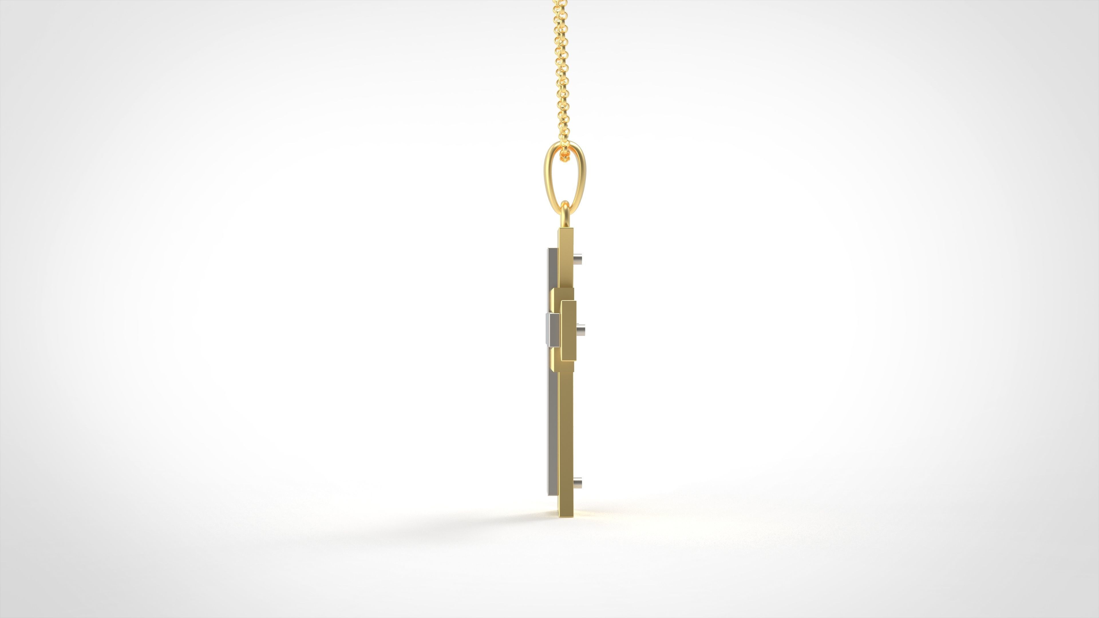 Model 341  Cross Pendant 3D print model_2