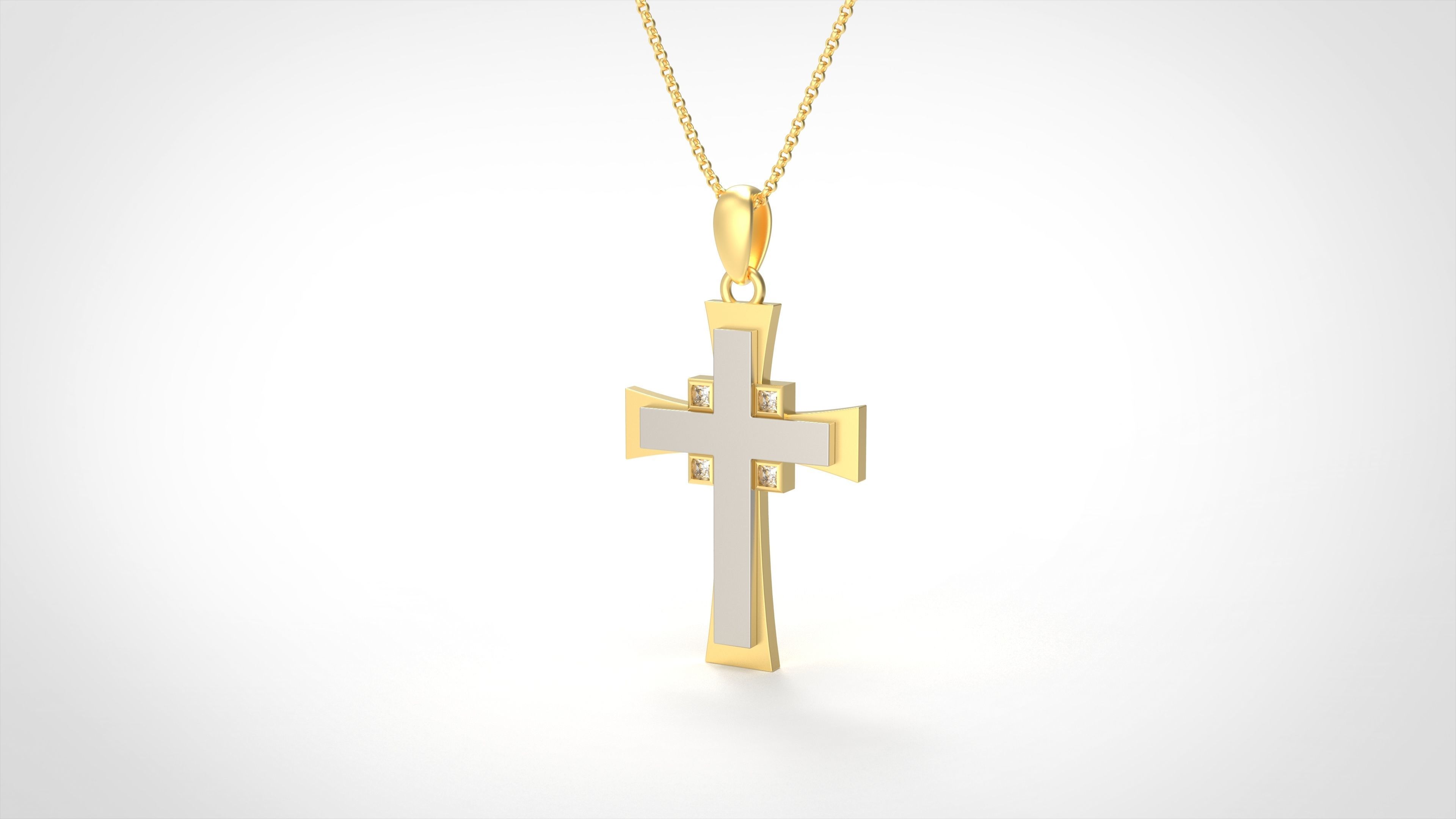 Model 341  Cross Pendant 3D print model_1
