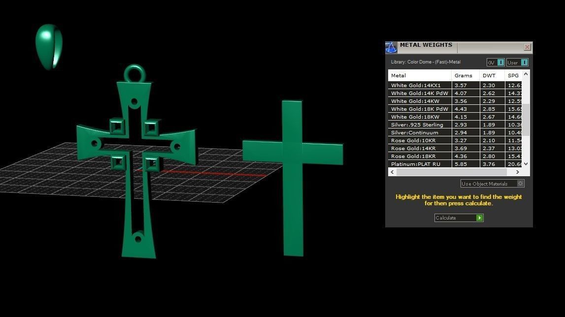 Model 341  Cross Pendant 3D print model_12