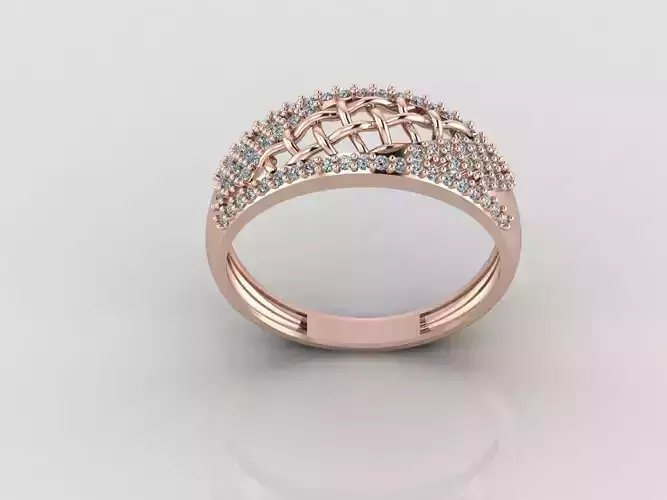 Women Ring Fancy Rings With Stone STL 3DM Render Printable