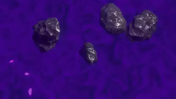 meteor three rocks floating in water