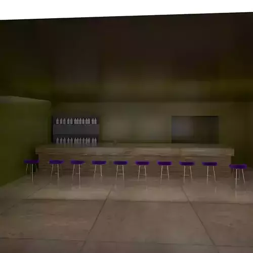 Bar scene Free 3D model