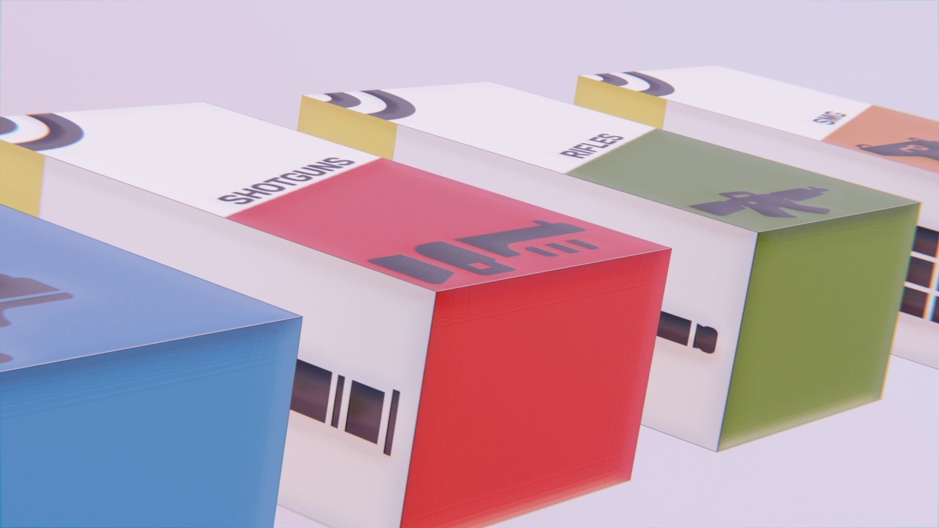 Ammo Boxes - Simple Low Poly Toon Stylized Low-poly 3D model_1