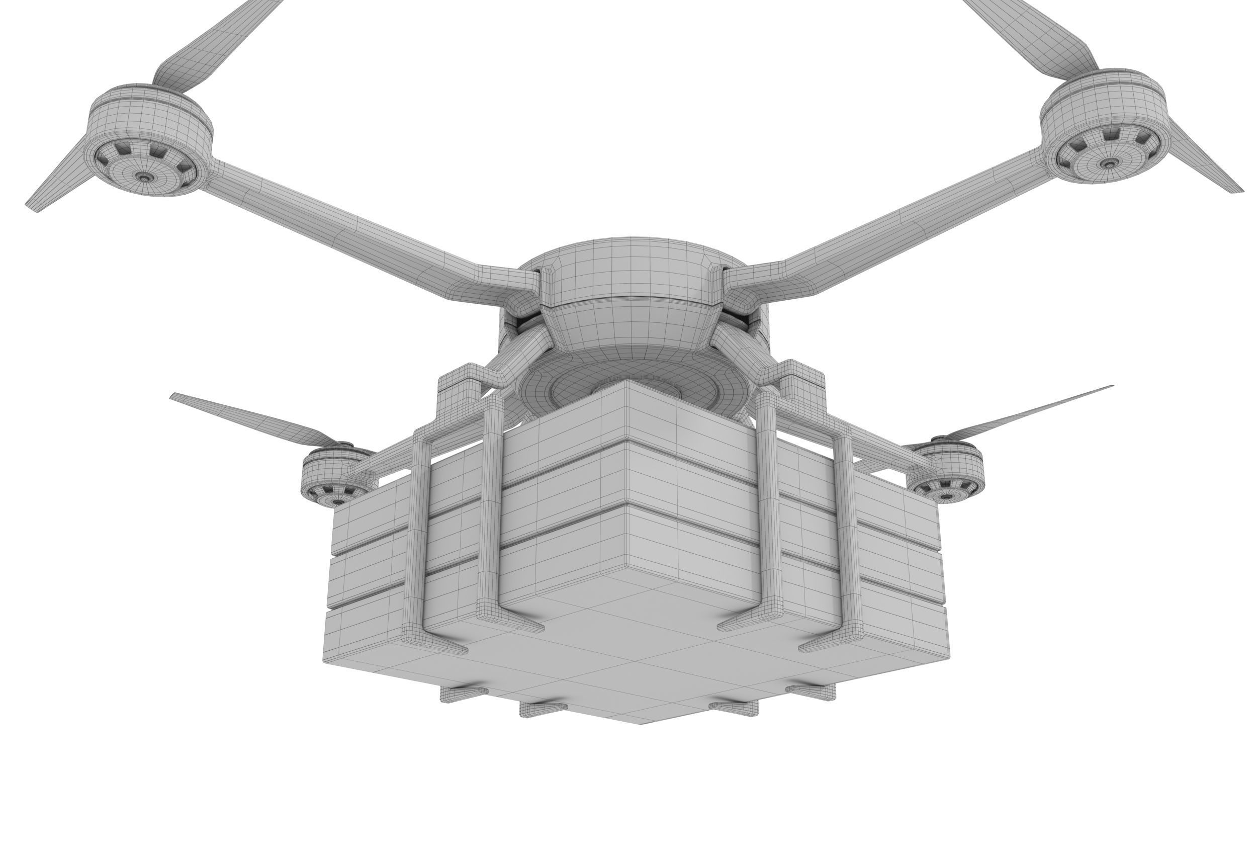 Pizza Delivery Drone  3D model_8