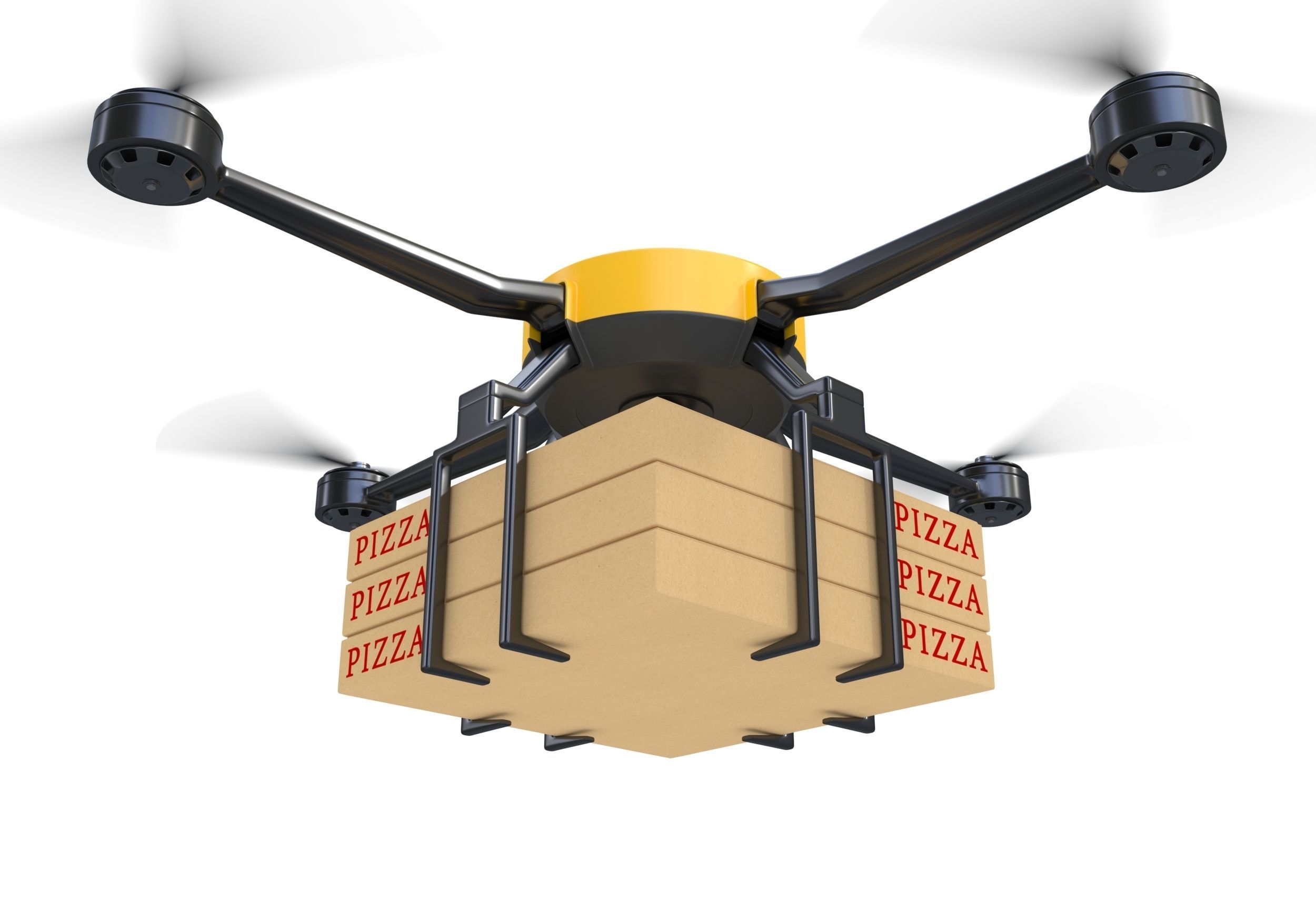 Pizza Delivery Drone  3D model_3