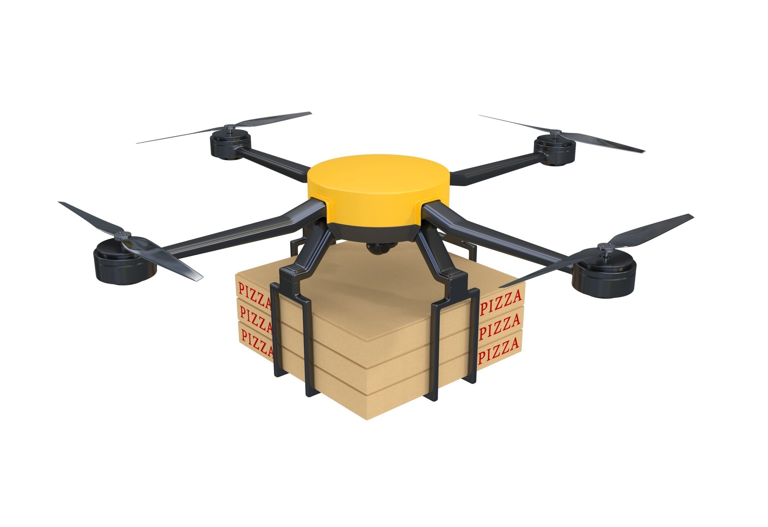 Pizza Delivery Drone  3D model_2