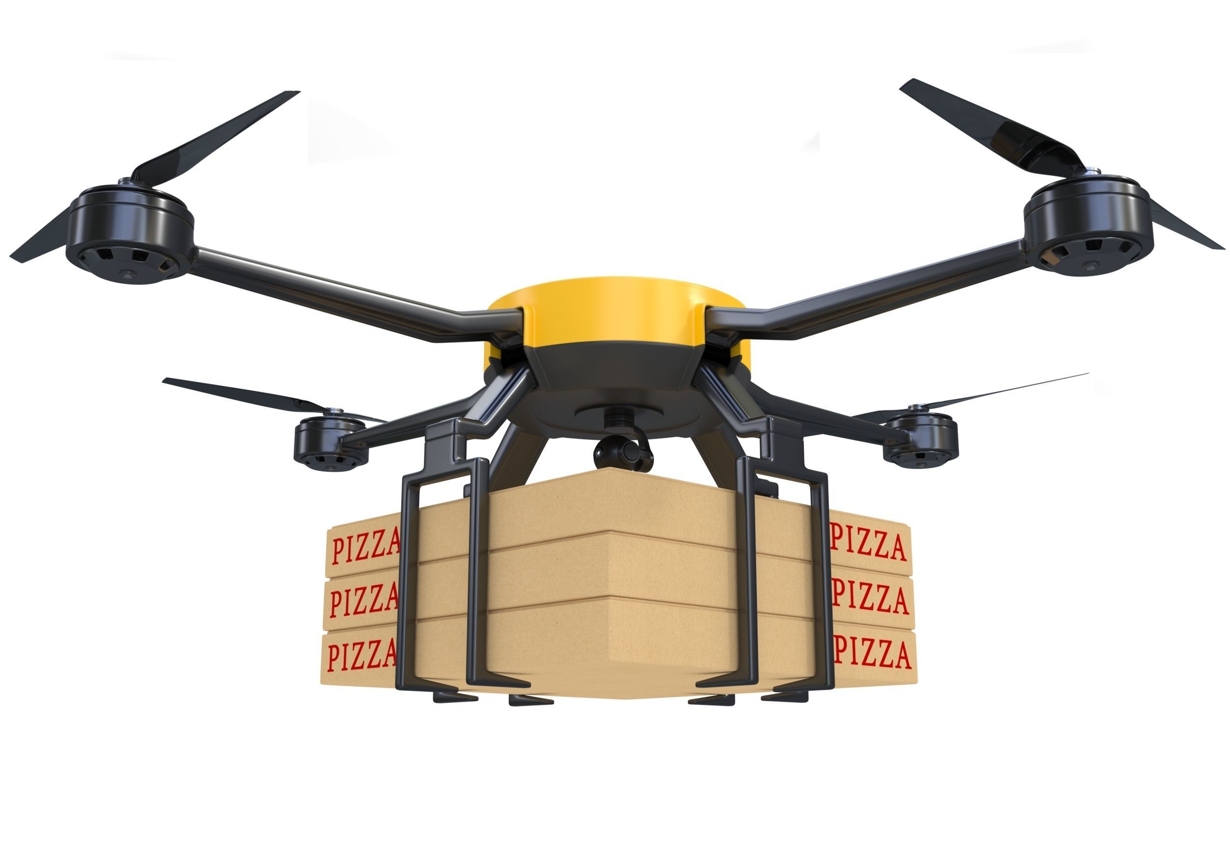 Pizza Delivery Drone  3D model_1