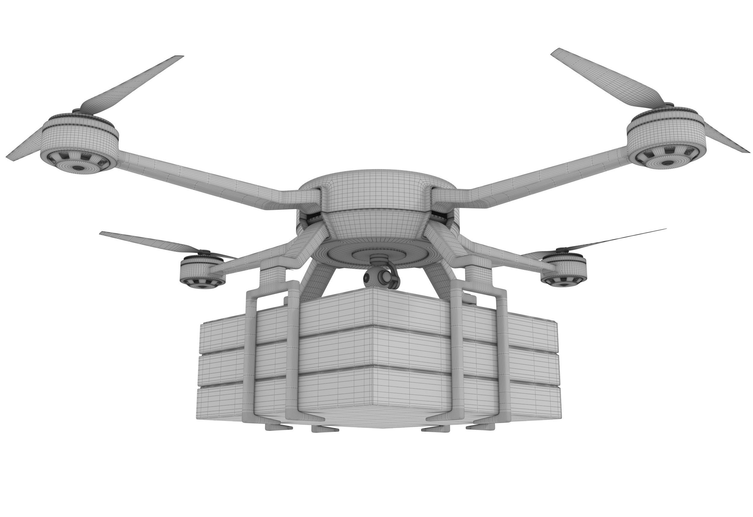 Pizza Delivery Drone  3D model_5