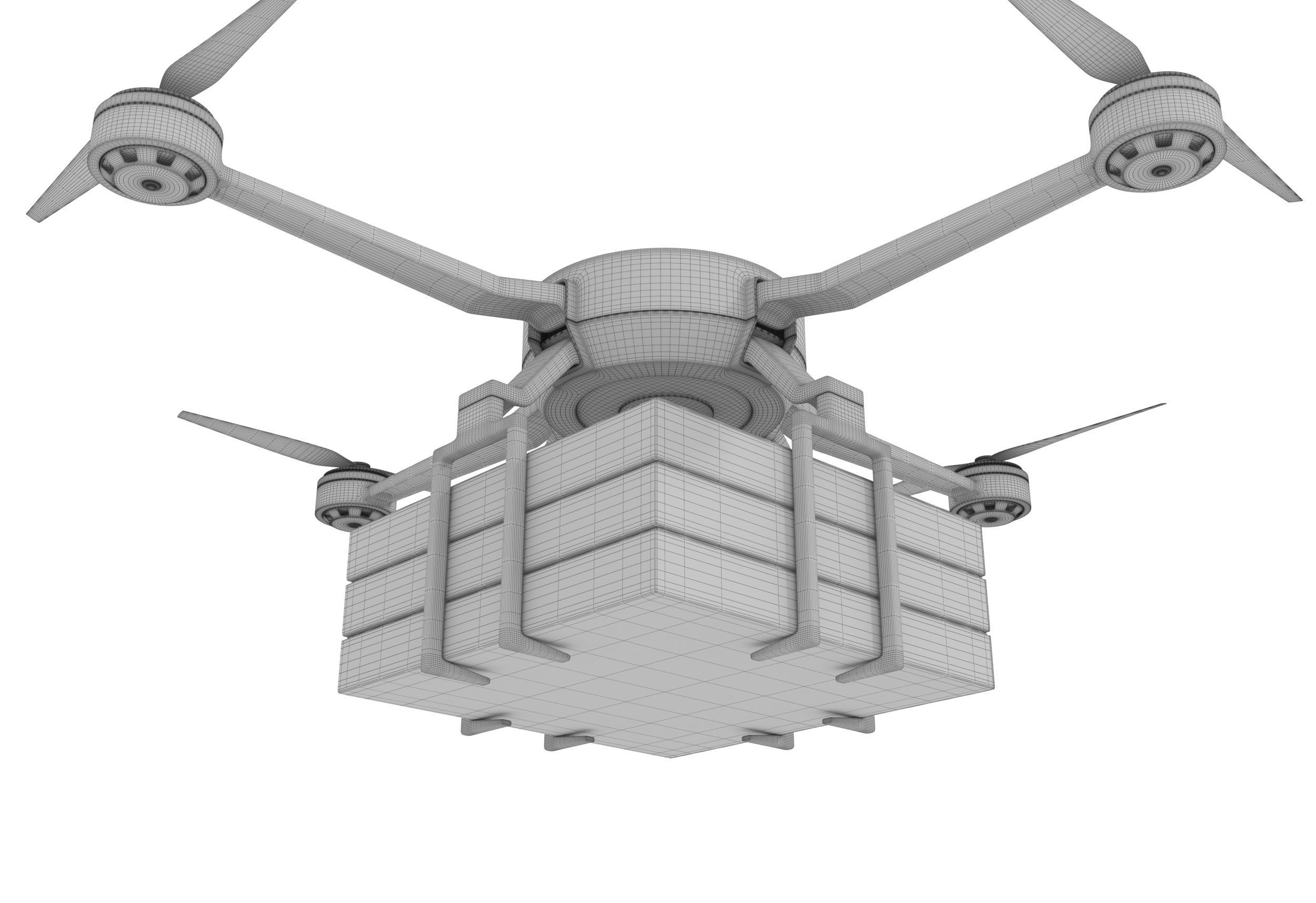 Pizza Delivery Drone  3D model_9