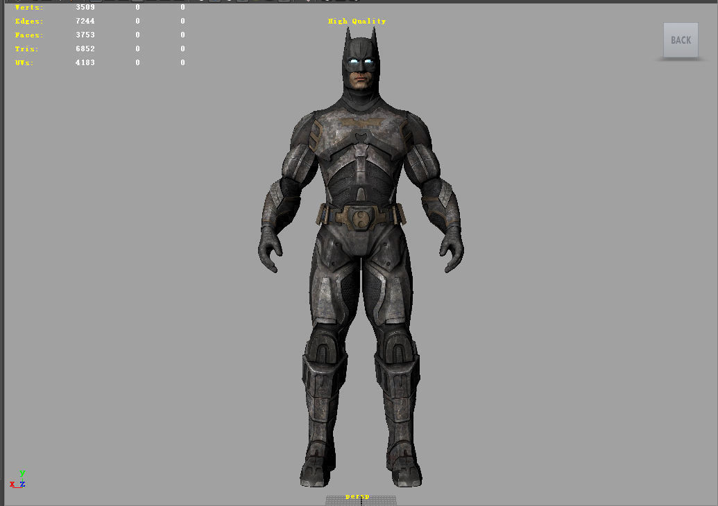 Batman arkham knight armor 3D model_3