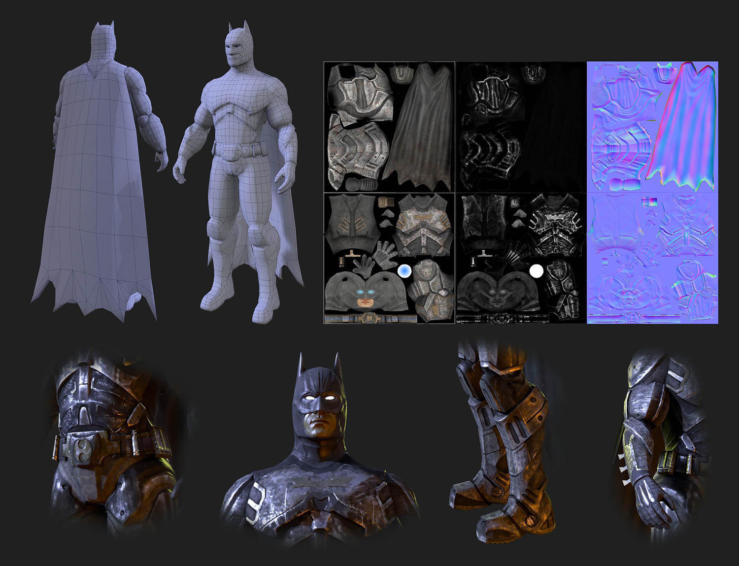 Batman arkham knight armor 3D model_2