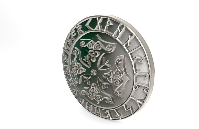 Viking pendant 3D print model_8