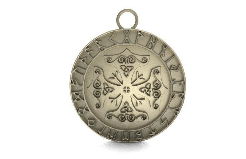 Viking pendant 3D print model_5