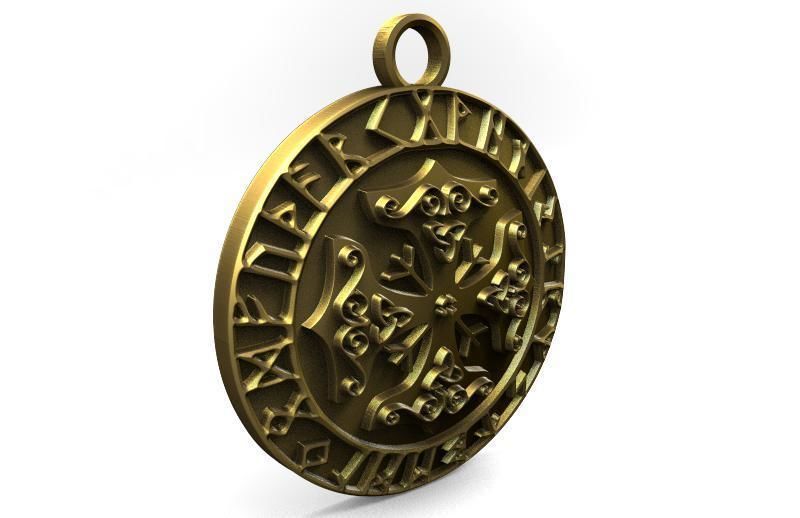 Viking pendant 3D print model_2