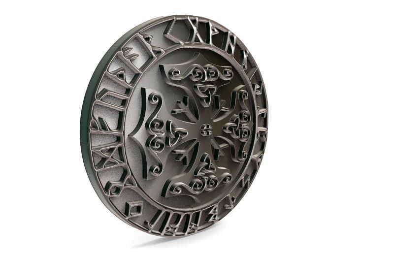 Viking pendant 3D print model_7