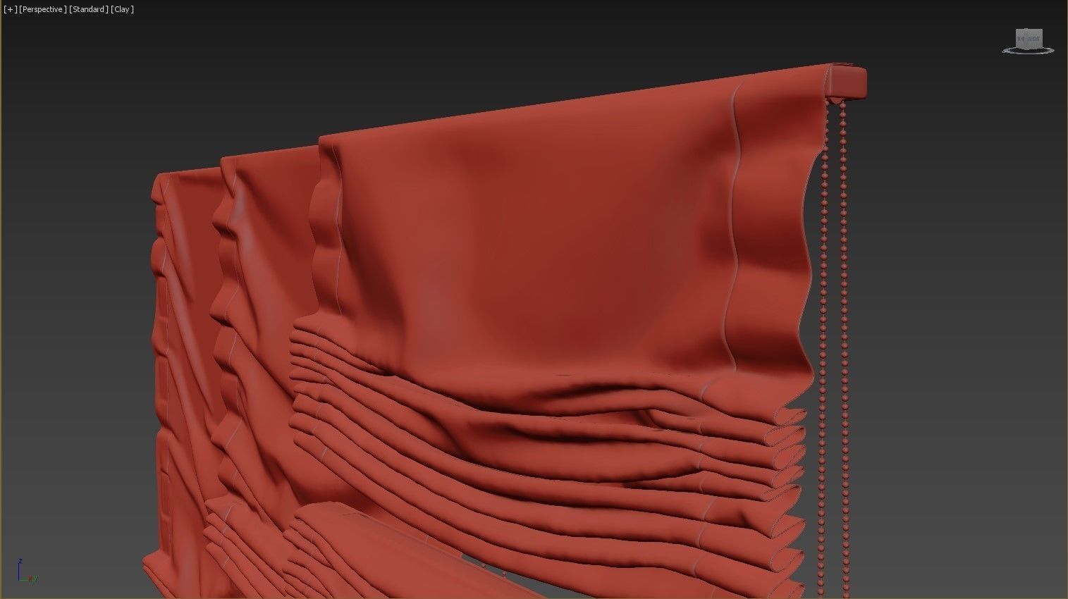 Set of Roman blinds 2 3D model_7