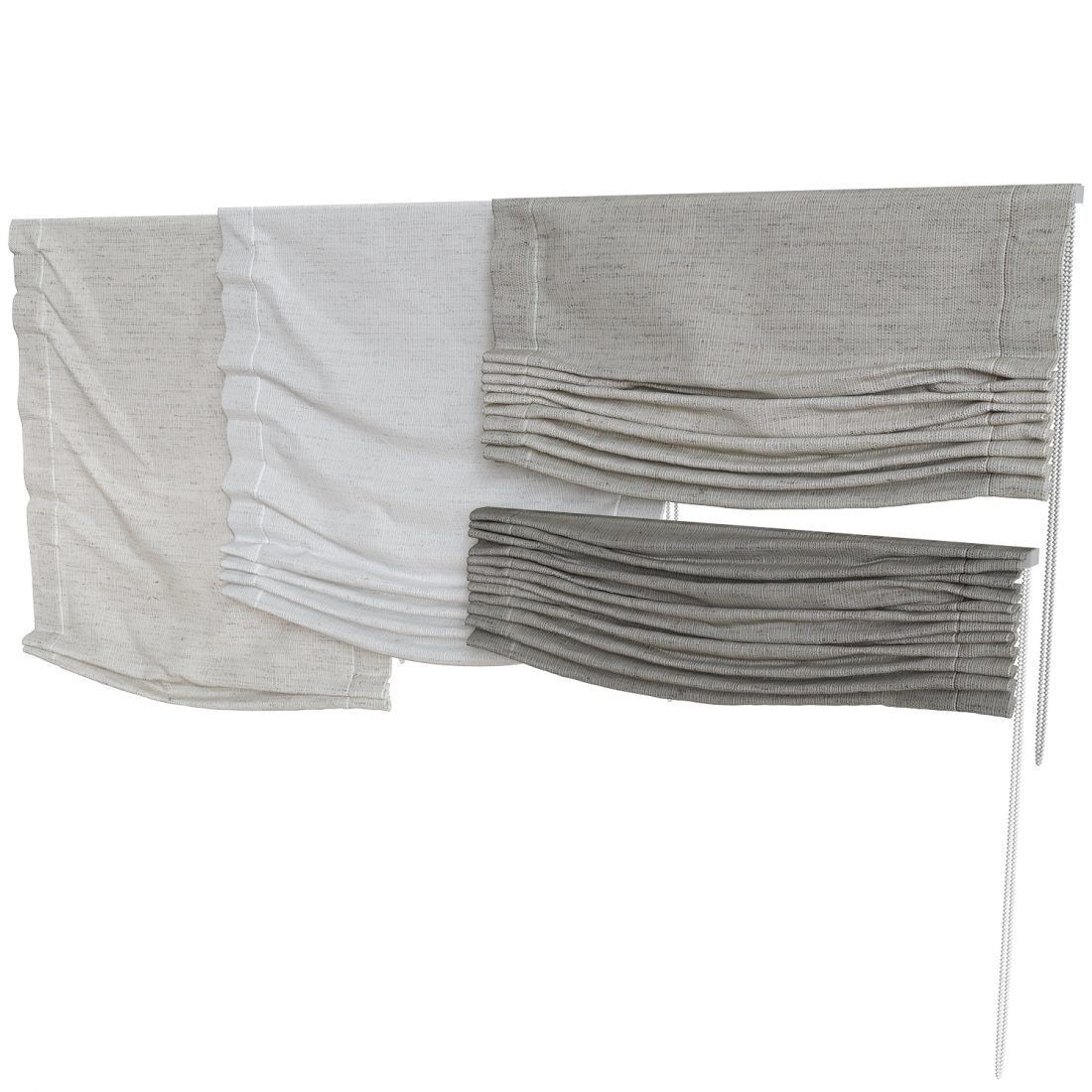 Set of Roman blinds 2 3D model_2