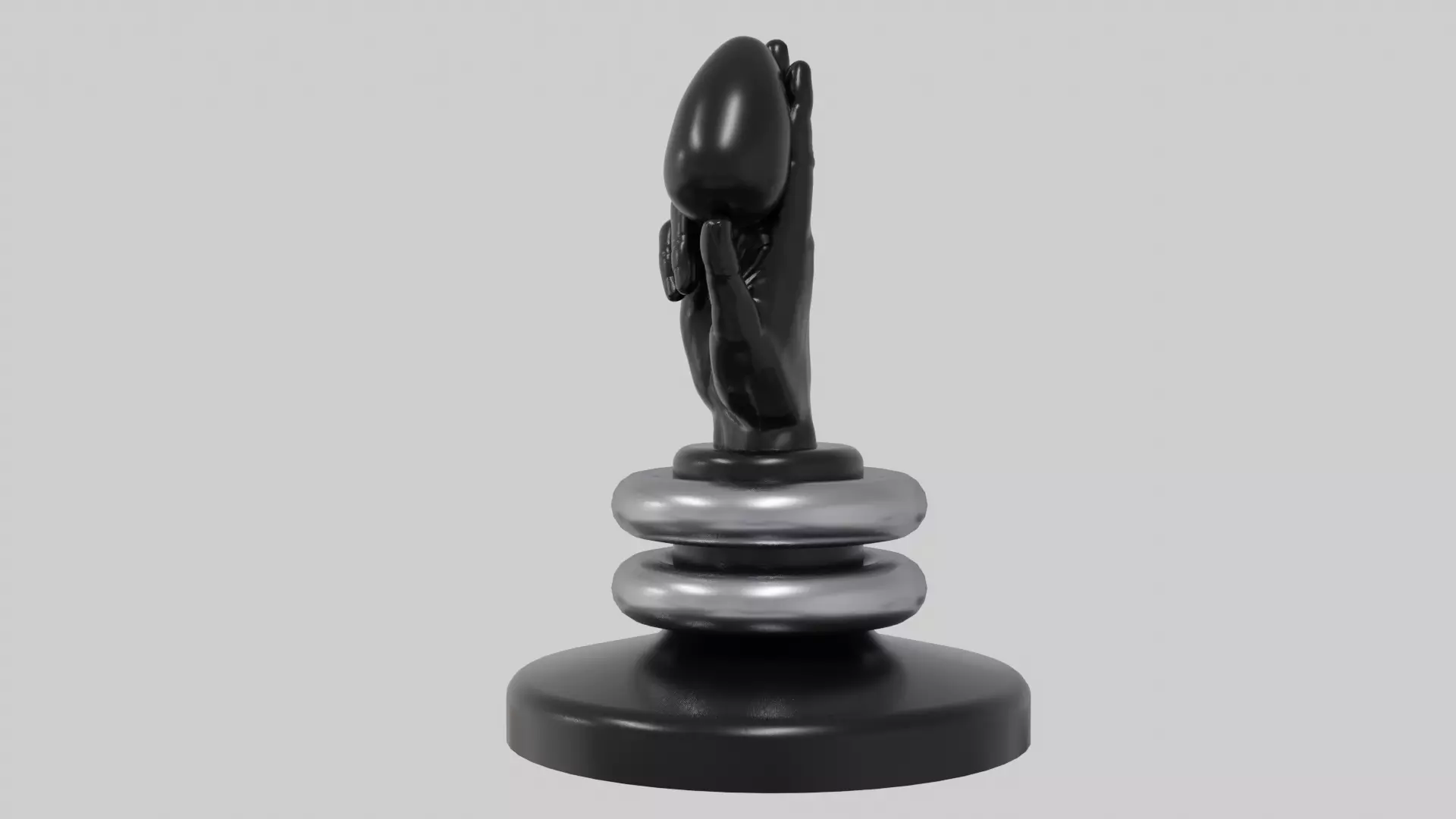 Abstract sculpture Low-poly 3D model_0