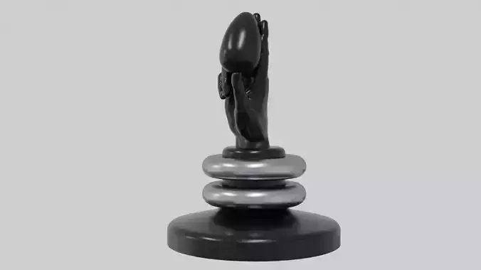 Abstract sculpture Low-poly 3D model