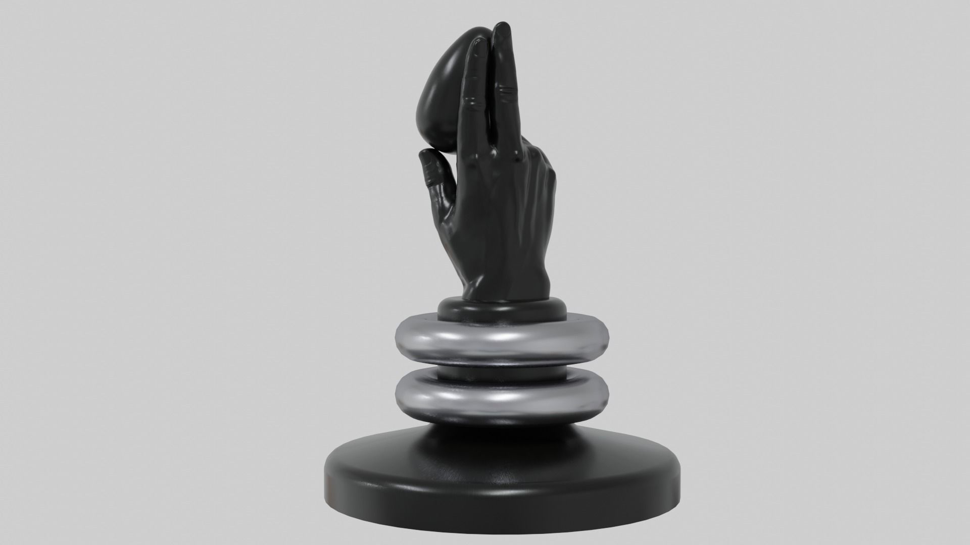 Abstract sculpture Low-poly 3D model_1