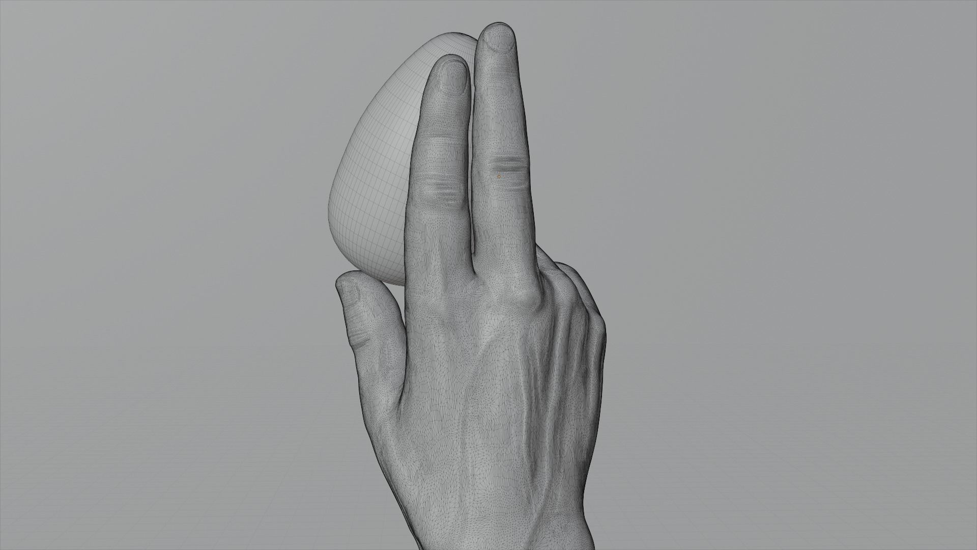 Abstract sculpture Low-poly 3D model_8