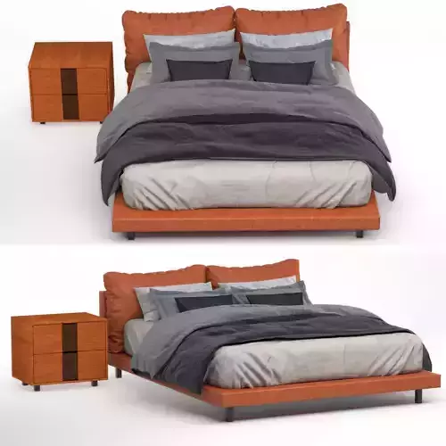 Upholstered Headboard Sedbed Vray