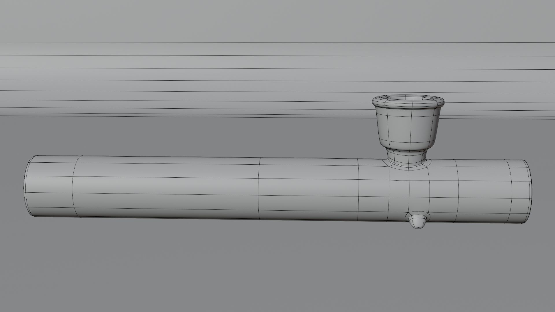 Glass Weed Pipe Low-poly 3D model_15