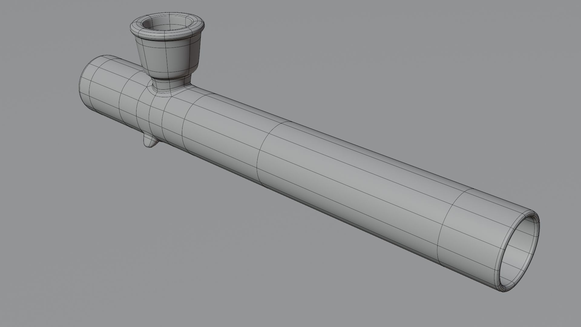 Glass Weed Pipe Low-poly 3D model_16