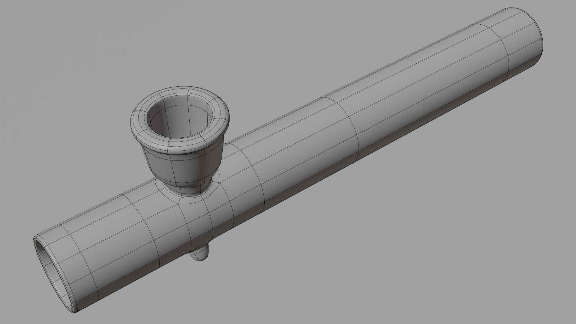 Glass Weed Pipe Low-poly 3D model_19