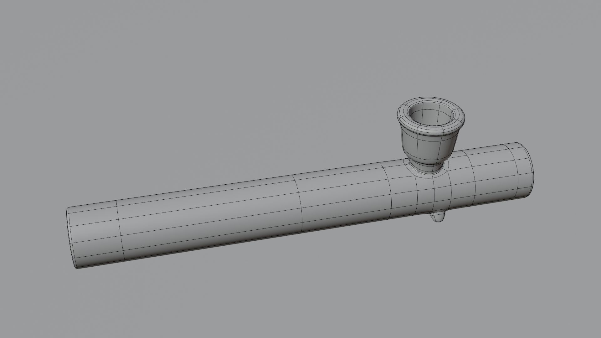 Glass Weed Pipe Low-poly 3D model_14