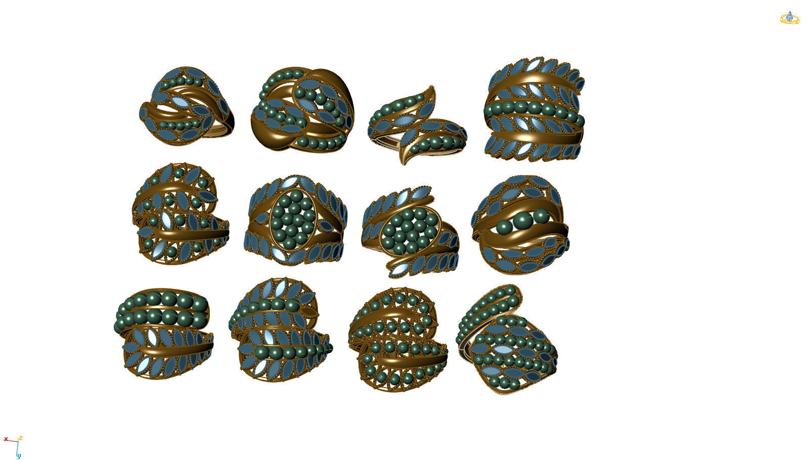  ring gold  3D print model_5