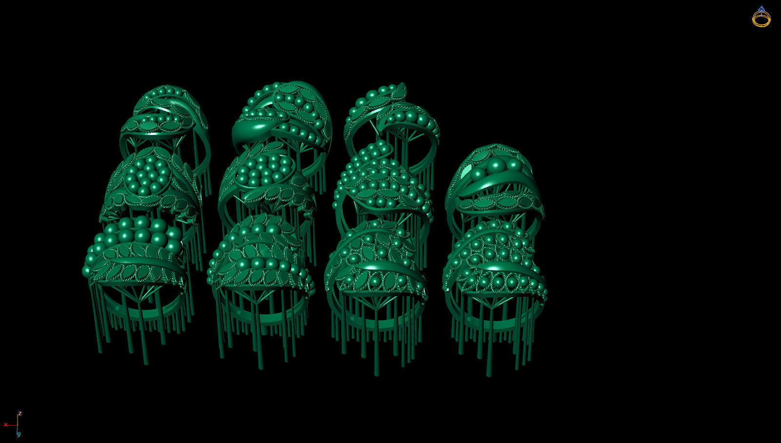  ring gold  3D print model_6