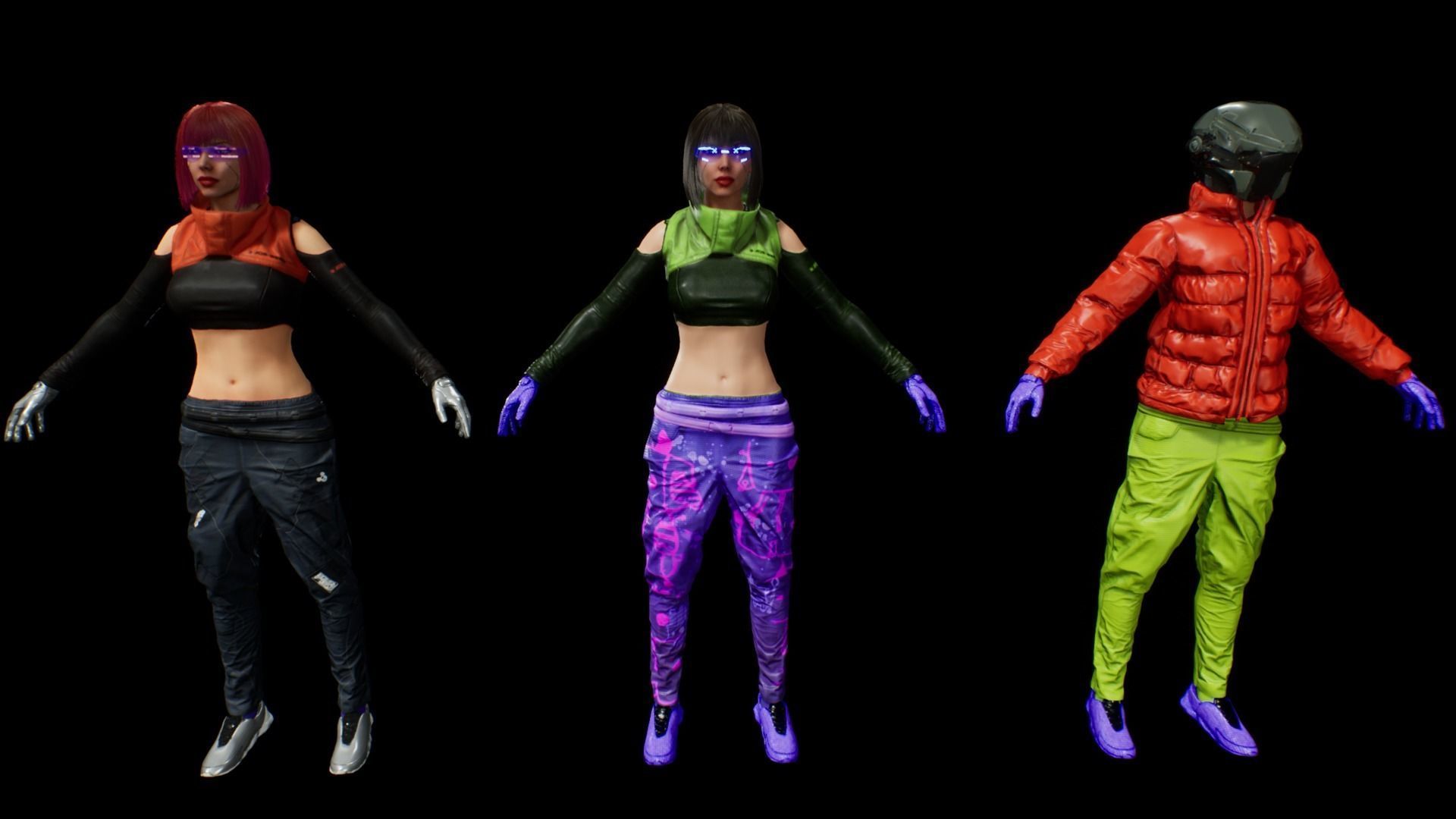 CYBERPUNK PACK ZZ unreal engine 4 Low-poly 3D model_11