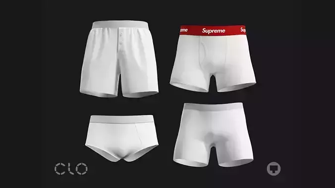 MALE UNDERWEAR PACK 2021 genesis8 highpoly 3D model