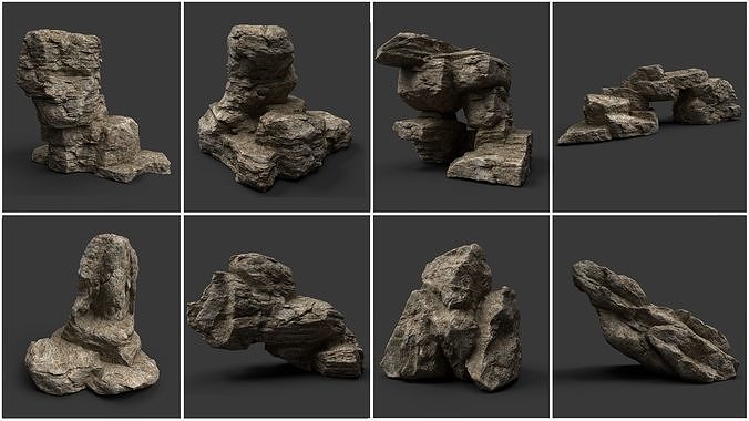 Rock Collection 013 Low-poly 3D model
