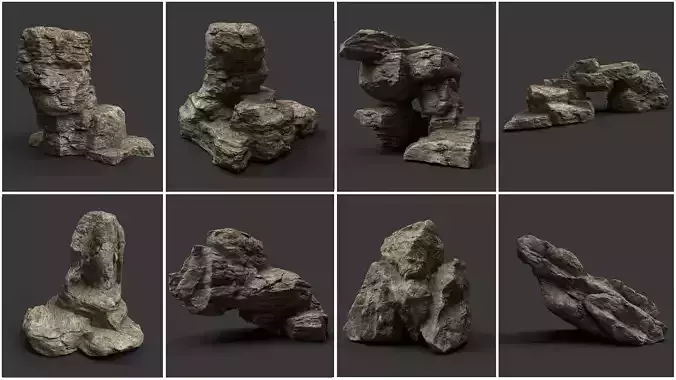 Rock Collection 013 Low-poly 3D model