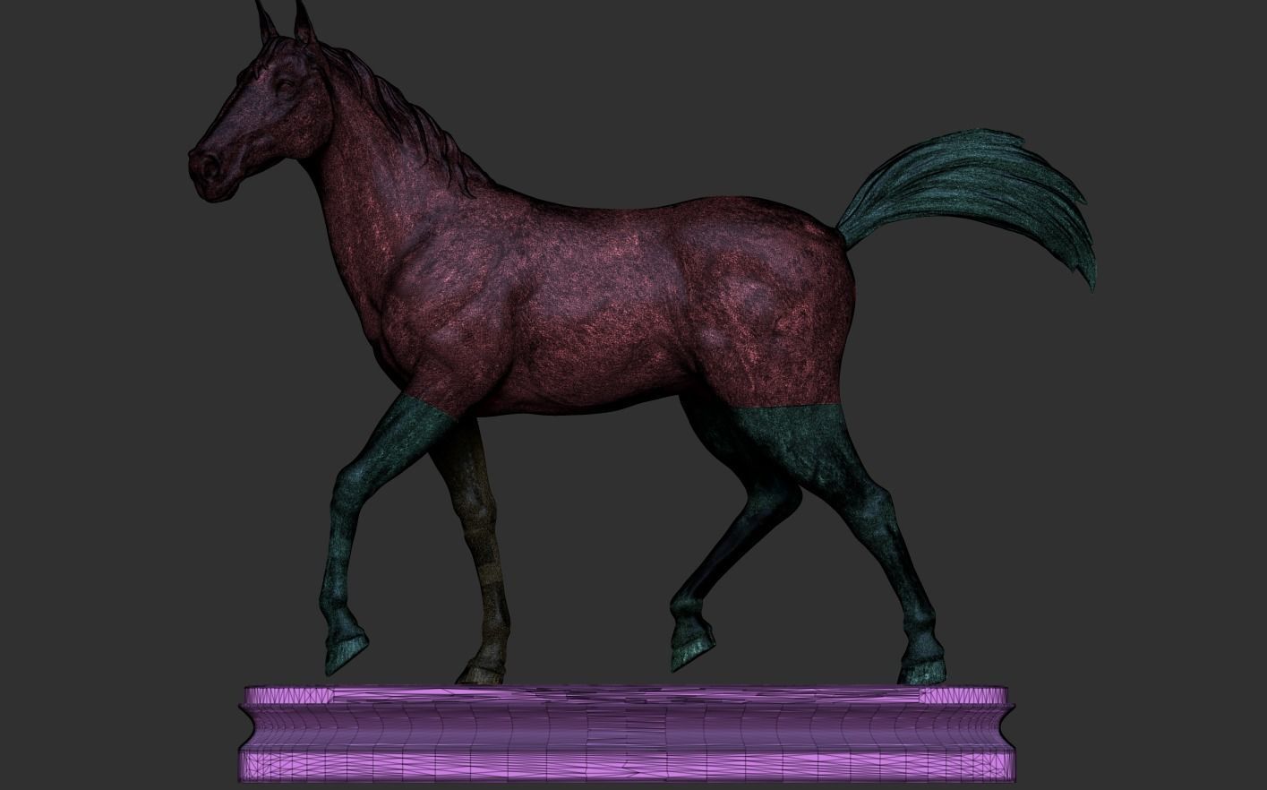 Horse statue  3D print model_18