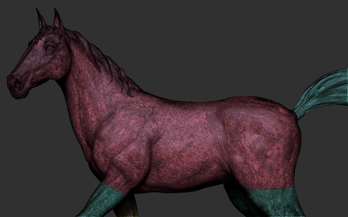 Horse statue  3D print model_19