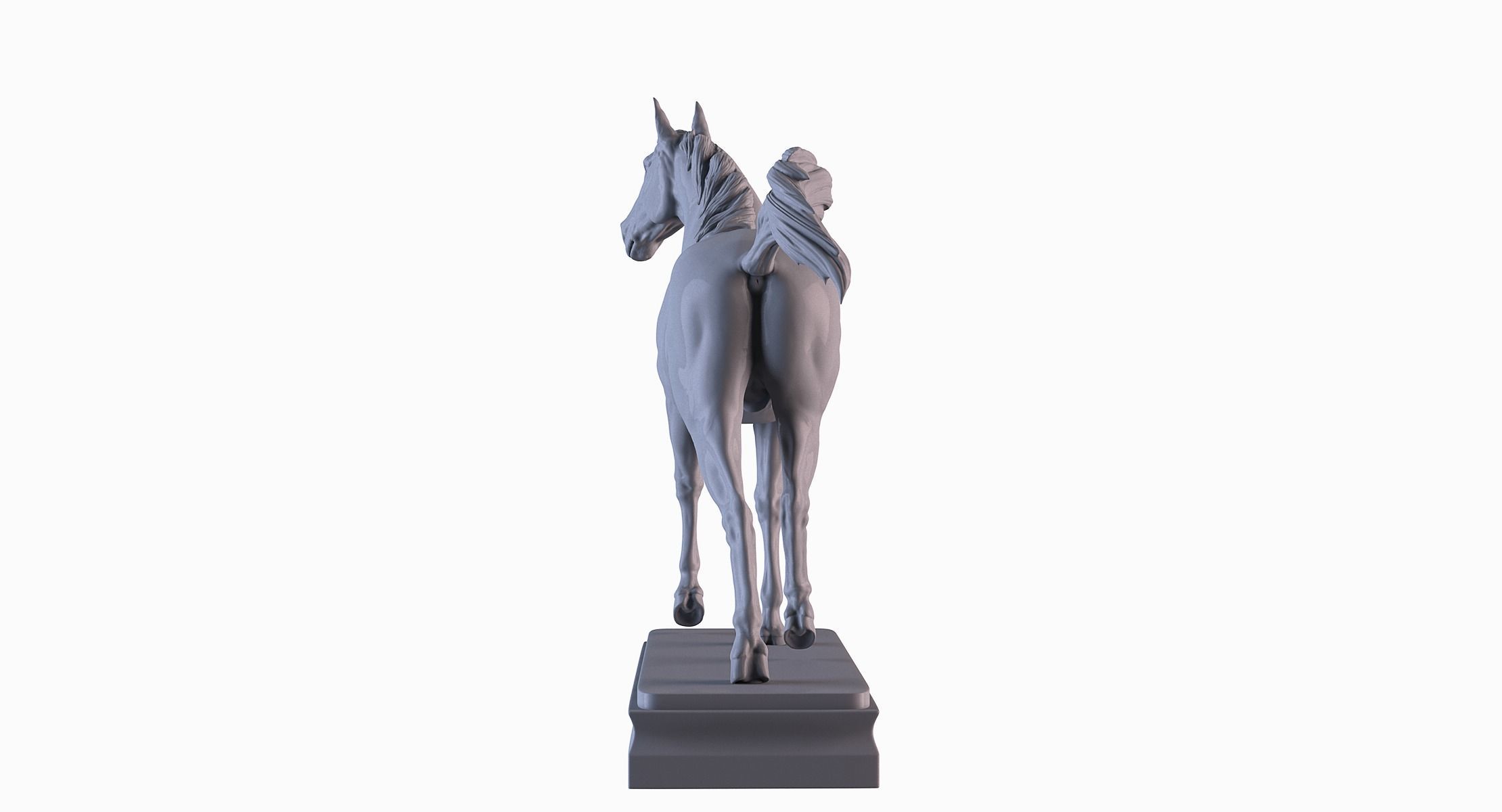 Horse statue  3D print model_8