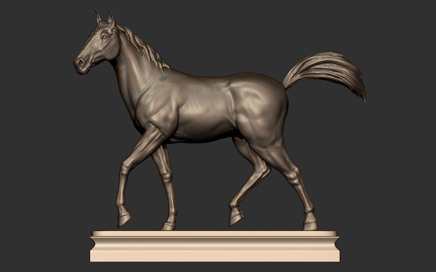 Horse statue  3D print model_16