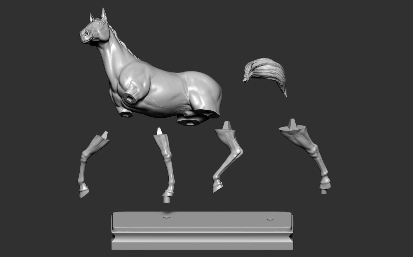 Horse statue  3D print model_13