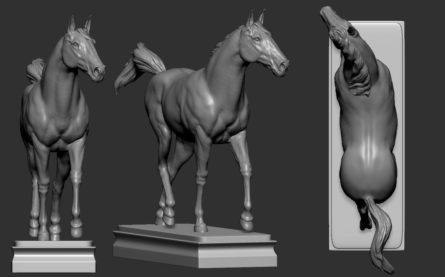 Horse statue  3D print model_15