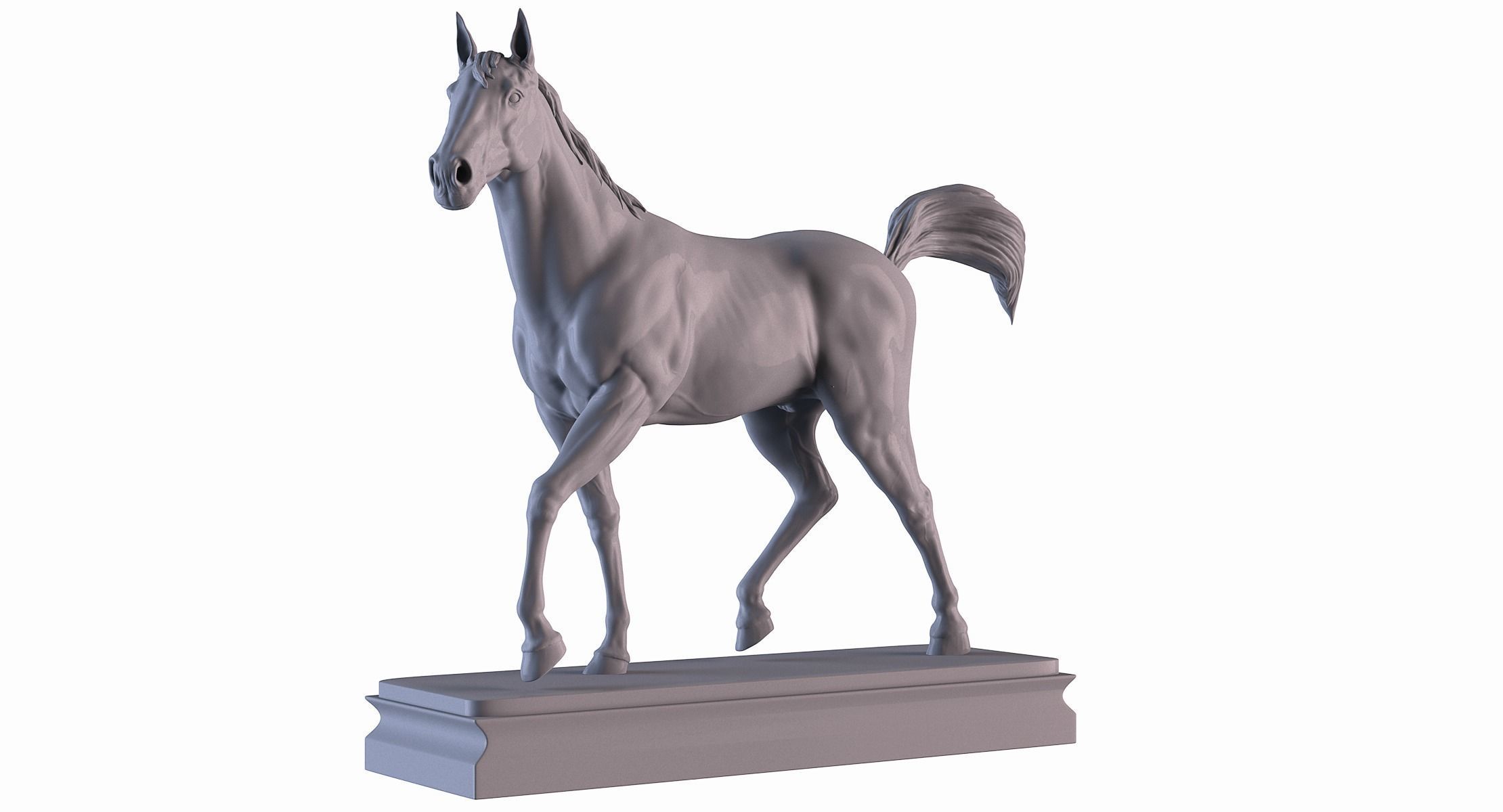 Horse statue  3D print model_2