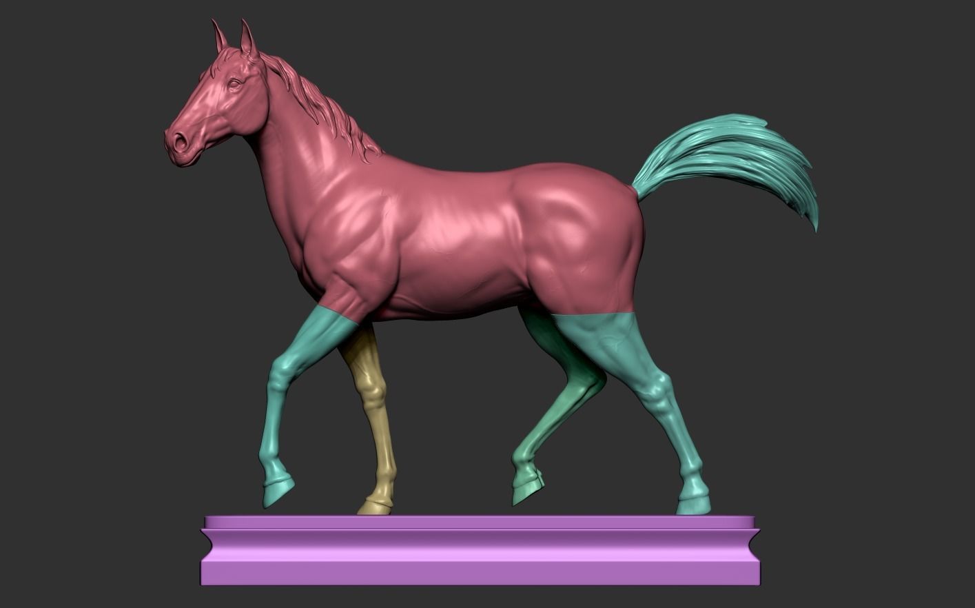 Horse statue  3D print model_17